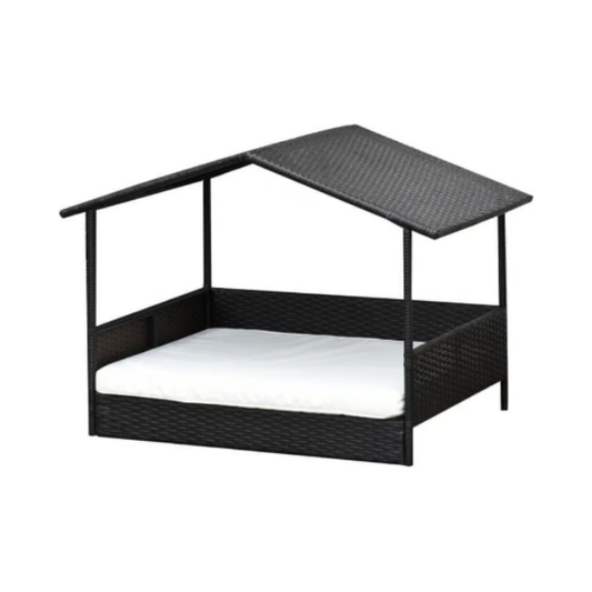 Elevated Rattan Dog House